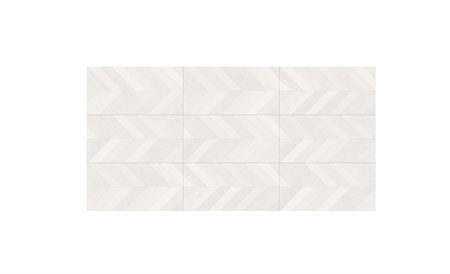 SEINE RILSE  BLANCO  - Carrelage aspect pierre chevron 60x120 cm grand format