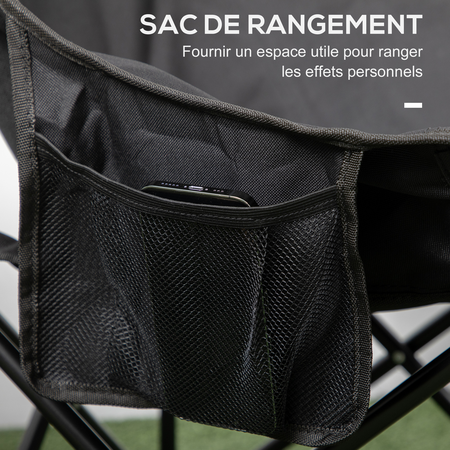 Chaise de camping pliable avec sac de transport