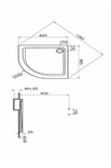 Receveur d'angle ARKITEKT 1/4 rond 90x90cm  extra plat - VITRA - 5807L003M0578