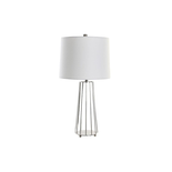 Lampe de bureau DKD Home Decor Métal Polyester Blanc 220 V 50 W (33 x 33 x 66 cm)
