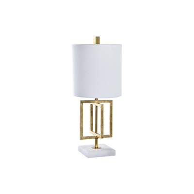 Lampe de bureau DKD Home Decor Doré Blanc 220 V 50 W Moderne (25 x 25 x 60 cm)