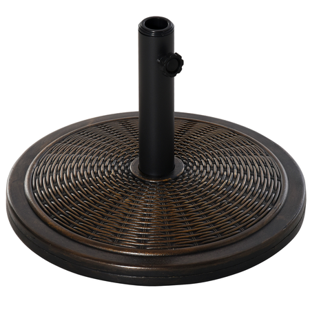 Pied de parasol rond poids net 14 Kg noir bronze