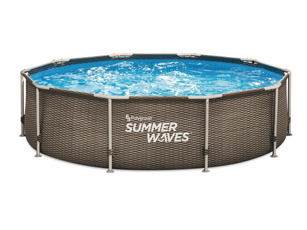 Piscine tubulaire Active Frame Pool ronde effet rotin 3,05 x 0,76 m - Summer Waves