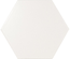 SCALE HEXAGONE - WHITE MATT - Faience 12,4 x10,7 cm hexagonal Blanc mate