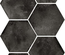 URBAN HEXA MELANGE DARK - Carrelage 29,2 x 25,4 cm Patchwork Hexagonal aspect Béton Noir