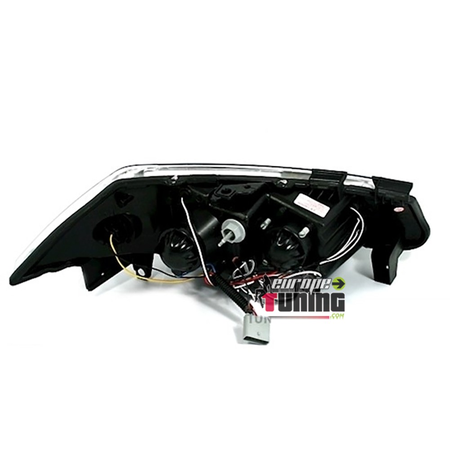 PHARES NOIRS FEUX ANNEAUX LED ANGEL EYES RENAULT MEGANE II PH I 2002-2006 (12183)