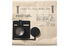 Sac filtre pour aspirateur CT22 de 5 pièces - FESTOOL - 452970