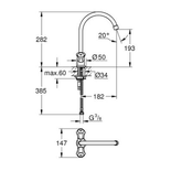 Mélangeur d'évier COSTA L monotrou - GROHE - 31829001