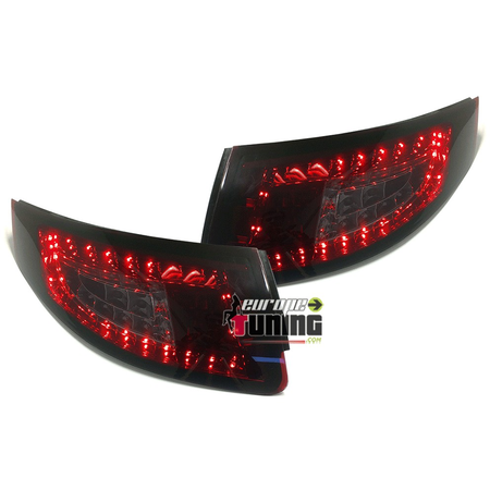 FEUX ROUGES NOIRS A LED PORSCHE 911 TYPE 997 2004-2008 LOOK PHASE 2 (00295)