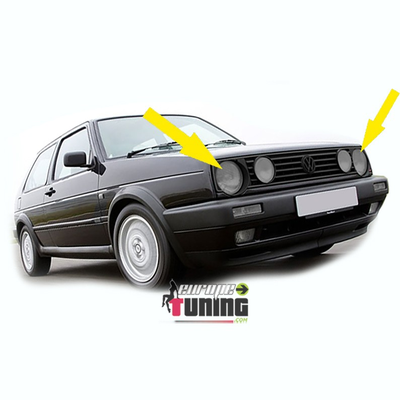 FEUX OPTIQUES DE PHARES FUMES NOIRS POUR VW GOLF 2 1983-1992 (10646)