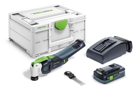 Scie-oscillante 18V OSC 18 HPC 4,0 EI-Plus + batterie 4 Ah + chargeur + coffret Systainer - FESTOOL - 576595