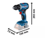 Perceuse visseuse 18V GSR 18V-45 Professional (sans batterie ni chargeur) - BOSCH - 06019K3200