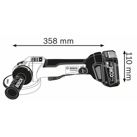 Meuleuse d'angle 18V GWS 18V-10 PSC (sans batterie ni chargeur) dans L-BOXX - BOSCH - 06019G3F0B