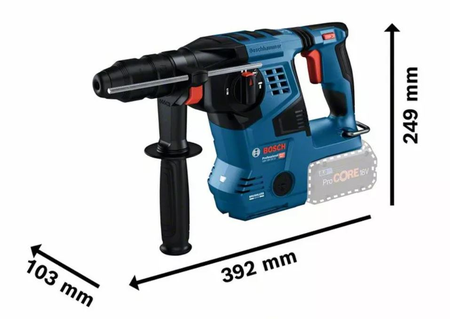 Perforateur SDS Plus 18V GBH 18-28 + 2 batteries 5,5Ah + chargeur + coffret L-BOXX - BOSCH - 0611921005