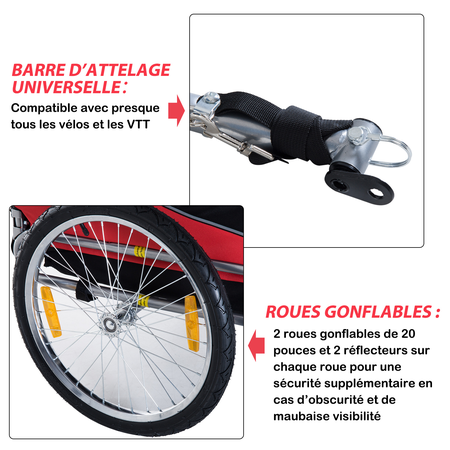 Remorque de vélo pour chien