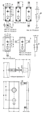 Serrure de garage verouillage bas avec ressort épaisseur 29mm - WSS - 16540000010