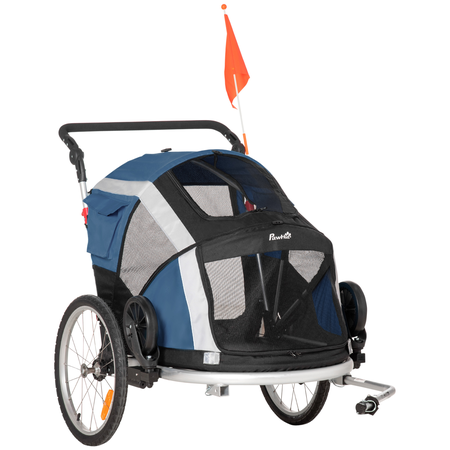 Remorque vélo jogger 2 en 1 pour animaux