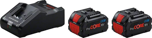 Starter kit avec 2 batteries Procore 18V 8Ah + chargeur GAL 18V-160 en boîte en carton - BOSCH - 1600A02T5P