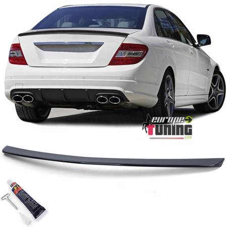 BECQUET SPOILER COFFRE SPORT NOIR BRILLANT MERCEDES CLASSE C W204 STYLE AMG C63 (05524)