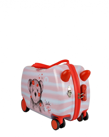 LULU CASTAGNETTE - CABINE ENFANTS ABS/PC OURS BISOUS 4 Roues 32 cm