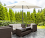 Parasol inclinable de jardin Ø 2,7 m alu. polyester