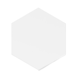 COIMBRA WHITE 30631- Carrelage 17,5x20 cm hexagonal uni aspect carreaux de ciment blanc