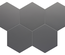 COIMBRA BLACK 30635 - Carrelage 17,5x20 cm hexagonal uni aspect carreaux de ciment noir