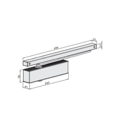 Ferme porte TS 41 avec bras glissière B finition noir - ECO SCHULTE - 5030011757