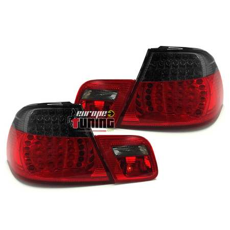 2 FEUX ROUGES NOIRS LOOK M3 A LEDS BMW SERIE 3 TYPE E46 COUPE 2003-2007 (04201)