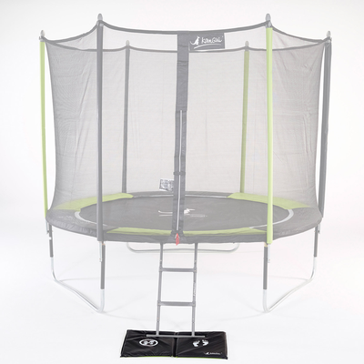 Kangui - Tapis de sol universel pour trampoline - Réversible noir ou vert