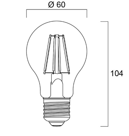 Lampe TOLEDO RT GLS CL 827 E27 806lm - SYLVANIA - 0029327