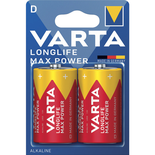 Blister de 2 piles LONGLIFE Max Power LR20 D 1,5V - VARTA - 4714110401