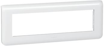 Plaque de finition Blanc MOSAIC horizontale blanc 8 modules - LEGRAND - 78818