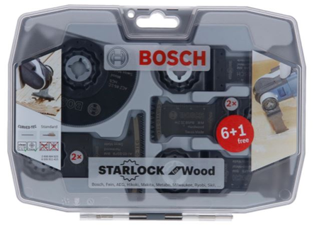 Coffret de menuiserie Starlock pour outils multi-fonctions 7 pièces - BOSCH - 2608664623