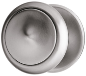 Bouton fixe sur rosace pleine en fer cémenté patiné diamètre 75mm - BOUVET - 13357