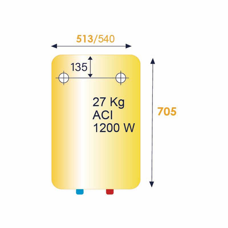 Chauffe-eau électrique vertical mural DURALIS 75L ACI hybride - THERMOR - 251068