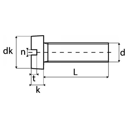 Vis à métaux tête cylindrique fendue inox A2 DIN84 4X25 boîte de 200 - ACTON - 622104X25