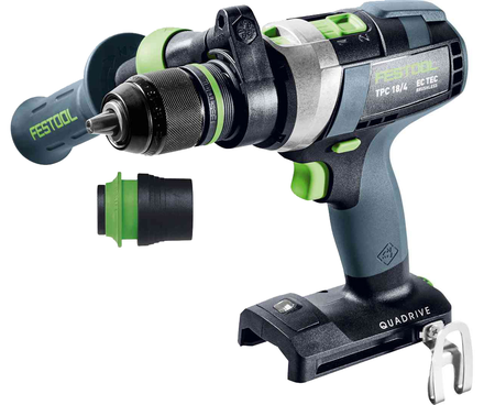 Perceuse-visseuse à percussion 18V TPC 18/4 I-Basic QUADRIVE (sans batterie ni chargeur) + Systainer SYS3 - FESTOOL - 575604