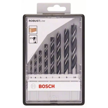 Coffret de 8 mèches à bois hélicoïdales - BOSCH - 2607010533