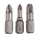 Jeu de 3 embouts de vissage PZ1-PZ2-PZ3 25mm - BOSCH - 2607001753