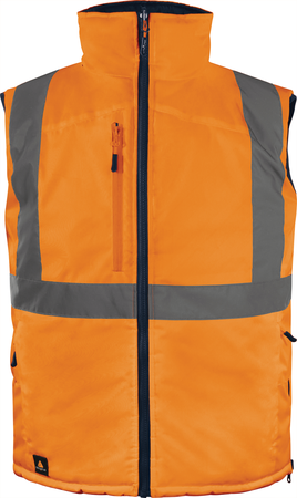 Gilet sans manche réversible HV orange/bleu marine T2XL - DELTA PLUS - FIDJ3HVORXX