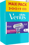 Gillette Venus Deluxe Smooth Swirl Recharges de Lames Lot de 3 x 3, Pour Femmes