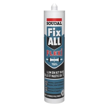 Mastic-colle polymère hybride Fix ALL Flexi gris cartouche 290ml - SOUDAL - 105030