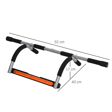 Barre de traction - barre de porte - pull up bar acier gris