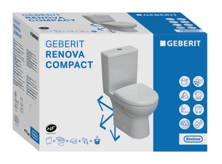 Pack WC au sol compact complet RENOVA sortie multidirectionnelle - GEBERIT - 501.859.00.1