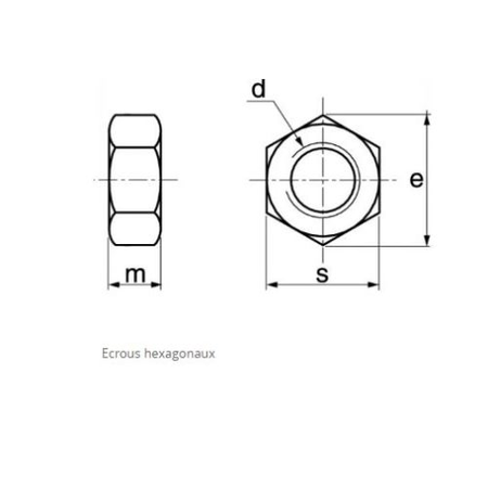 Écrou hexagonal HU inox A2 DIN 934 M12 boîte de 100 - ACTON - 6260112