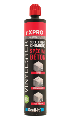 Résine vinylester XPRO spéciale béton grise 420ml - SCELL-IT - X-PRO420