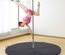 Tapis de pole dance pliable Ø 150 cm épaisseur 5 cm PVC noir