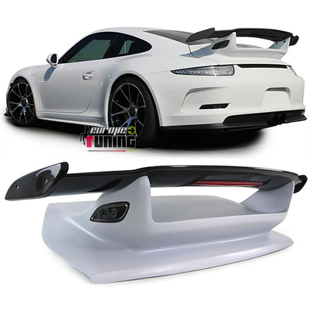 AILERON LOOK GT3 EN CARBONE AVEC CAPOT POUR PORSCHE 911 TYPE 991 (04193)