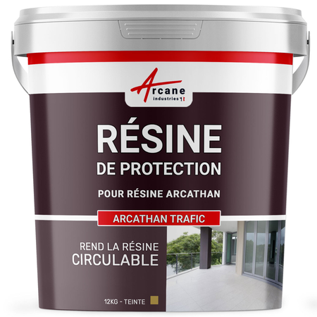 Résine de finition circulable toit plat et toit terrasse: ARCATHAN TRAFIC-12 kg Beige Proche - RAL 1001-ARCANE INDUSTRIES